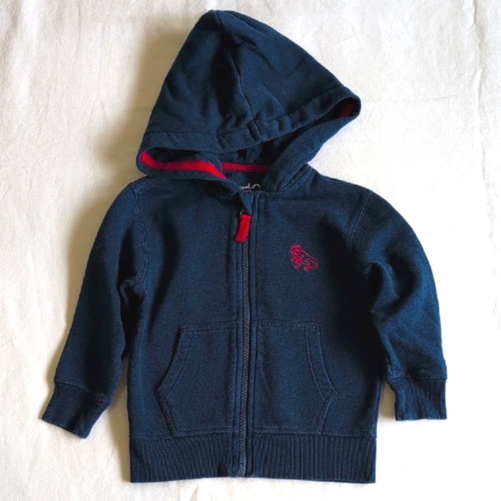 woolworths navy blue zip-up hoodie sweatshirt 2T toddler boys